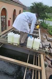Wastewater treatment plant CIP